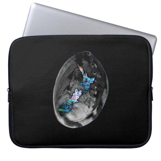 NEW ZEALAND KIWI MAP PAUA LAPTOP SLEEVE (Front)