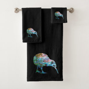 NEW ZEALAND KIWI PAUA BATH TOWEL SET