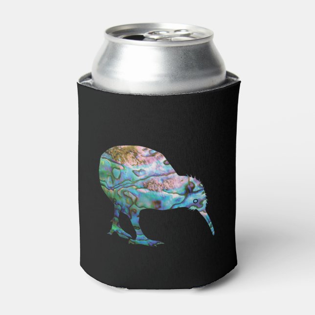NEW ZEALAND KIWI PAUA CAN COOLER (Can Front)