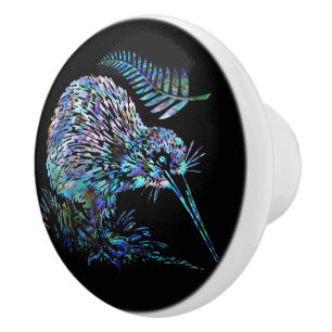 NEW ZEALAND KIWI PAUA CERAMIC KNOB