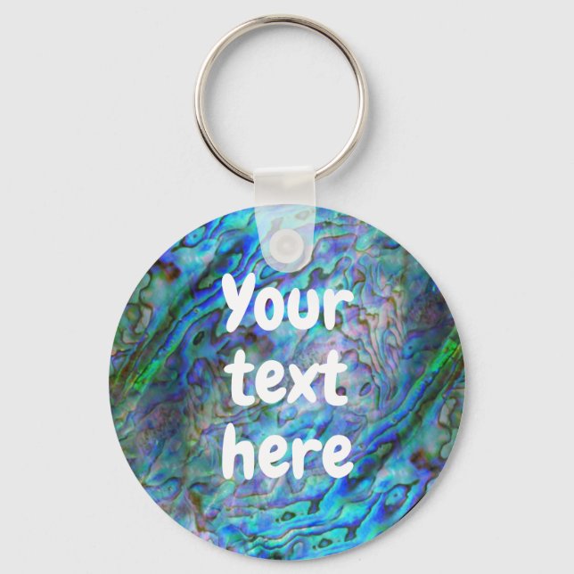 NEW ZEALAND KIWI PAUA CUSTOMIZABLE KEY RING (Front)