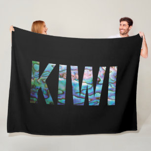 NEW ZEALAND KIWI PAUA FLEECE BLANKET