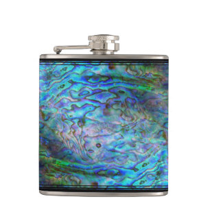 NEW ZEALAND KIWI PAUA HIP FLASK