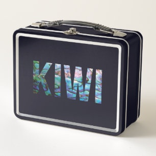 NEW ZEALAND KIWI PAUA METAL LUNCH BOX