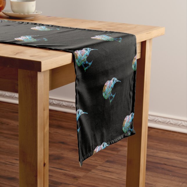 NEW ZEALAND KIWI PAUA SHORT TABLE RUNNER (In Situ)
