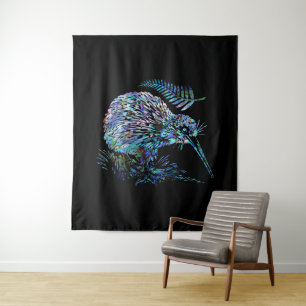 NEW ZEALAND KIWI PAUA TAPESTRY