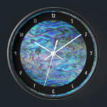 NEW ZEALAND KIWI PAUA WALL CLOCK<br><div class="desc">Classic New Zealand - the vibrant colours of the Paua shell.
A wonderful addition to your home's decor.</div>