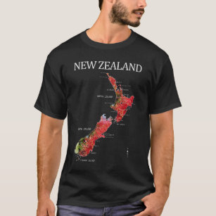 NEW ZEALAND KIWI POHUTUKAWA MAP T-Shirt