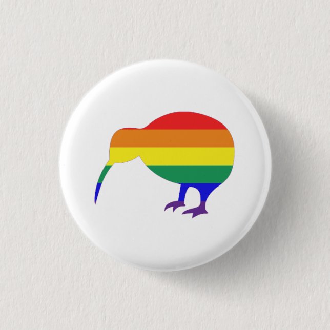 New Zealand Kiwi Pride 3 Cm Round Badge (Front)