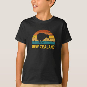 New Zealand Kiwi Retro  T-Shirt