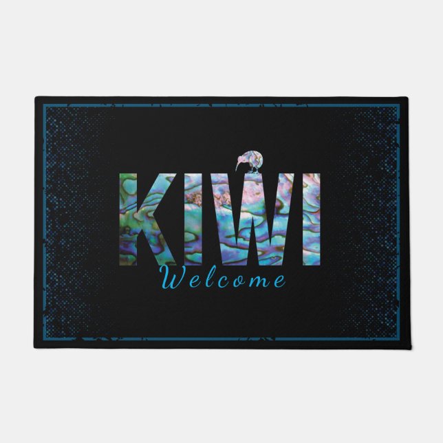 NEW ZEALAND KIWI SIMPLE PAUA DOORMAT (Front)