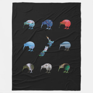 NEW ZEALAND KIWIS FLEECE BLANKET
