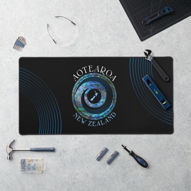 NEW ZEALAND KORU PAUA  DESK MAT (Workstation)