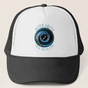 NEW ZEALAND KORU RINGS PAUA TRUCKER HAT