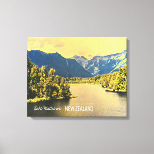 New Zealand Lake Matheson South Island Canvas Print