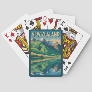 New Zealand Landscape Illustration Travel Art Playing Cards
