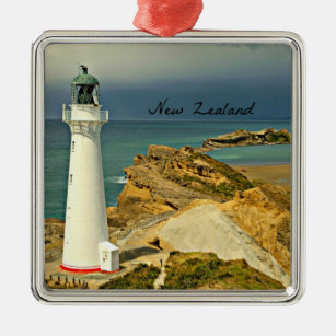 New Zealand Landscape with Lighthouse Metal Tree Decoration