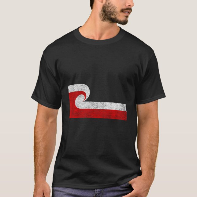 New Zealand Maori Flag Tino Rangatiratanga T-Shirt (Front)