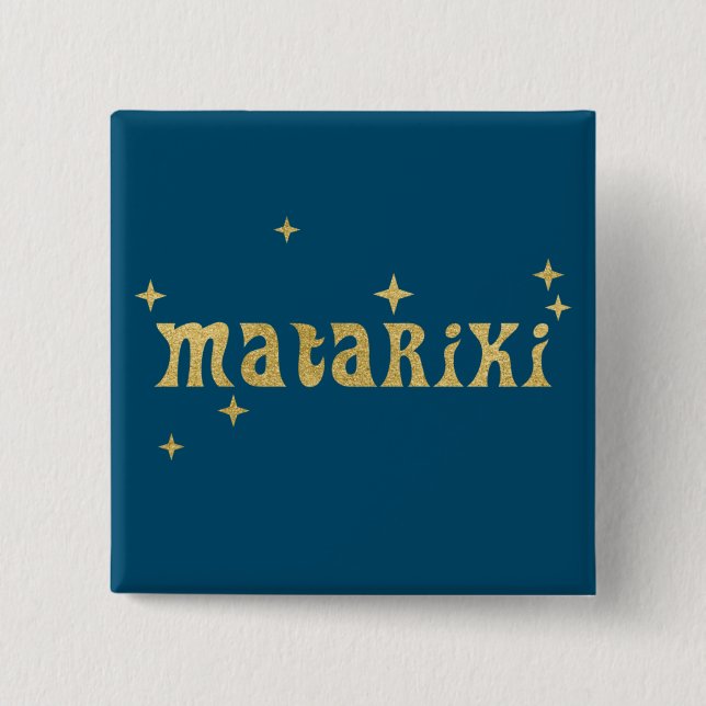 New Zealand Maori - Matariki Stars 1 15 Cm Square Badge (Front)