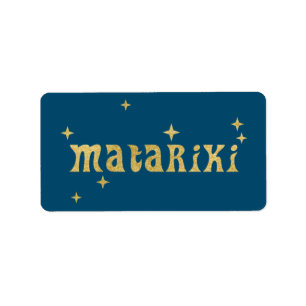New Zealand Maori - Matariki Stars 1 Label