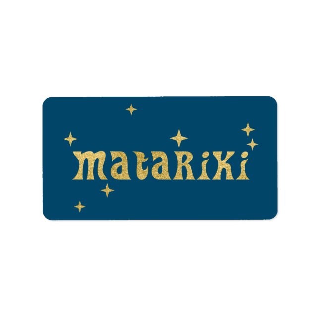 New Zealand Maori - Matariki Stars 1 Label (Front)