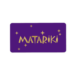 New Zealand Maori - Matariki Stars 2 Label