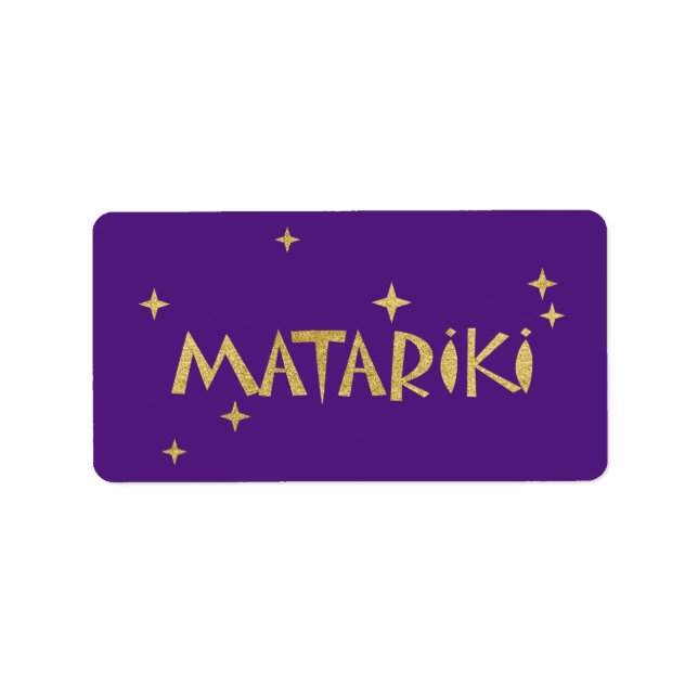New Zealand Maori - Matariki Stars 2 Label (Front)