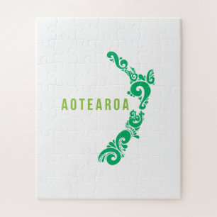 New Zealand Map Aotearoa New Zealander Gift Idea Jigsaw Puzzle