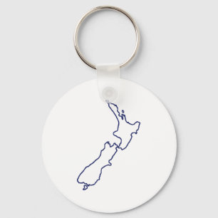 New Zealand Map Key Ring