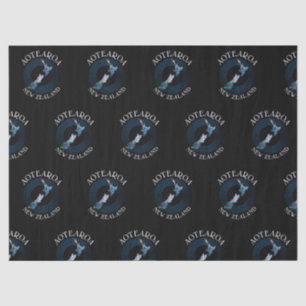 NEW ZEALAND MAP PAUA TISSUE PAPER