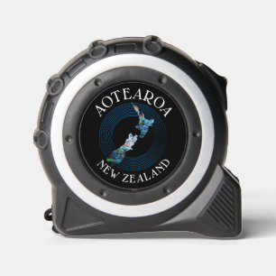 NEW ZEALAND MAP RINGS PAUA TAPE MEASURE 1