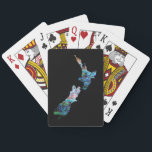 NEW ZEALAND MAP SIMPLE PAUA PLAYING CARDS<br><div class="desc">Classic New Zealand map - in the vibrant colors of the Paua shell.</div>