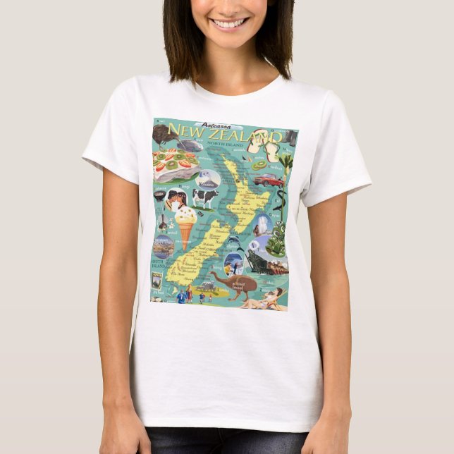 New Zealand Map T-Shirt (Front)