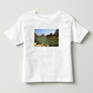 New Zealand, Mitre Peak, & Bowen River entering Toddler T-Shirt