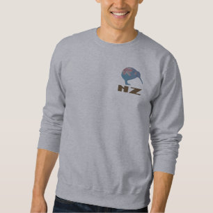 New Zealand Modern Kiwi Mens Grey Sweatshirt