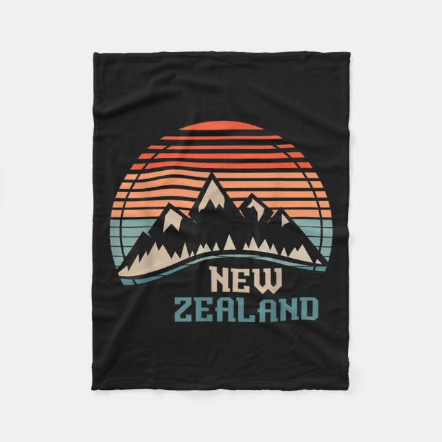 New Zealand Mountain Hiking Gift New Zealand  Fleece Blanket (Front)