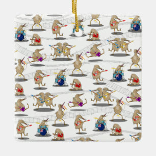 New Zealand Music Pattern Ceramic Ornament