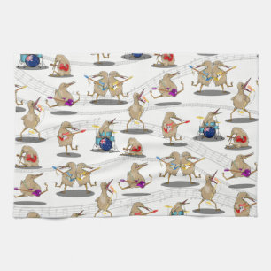 New Zealand Music Pattern Tea Towel