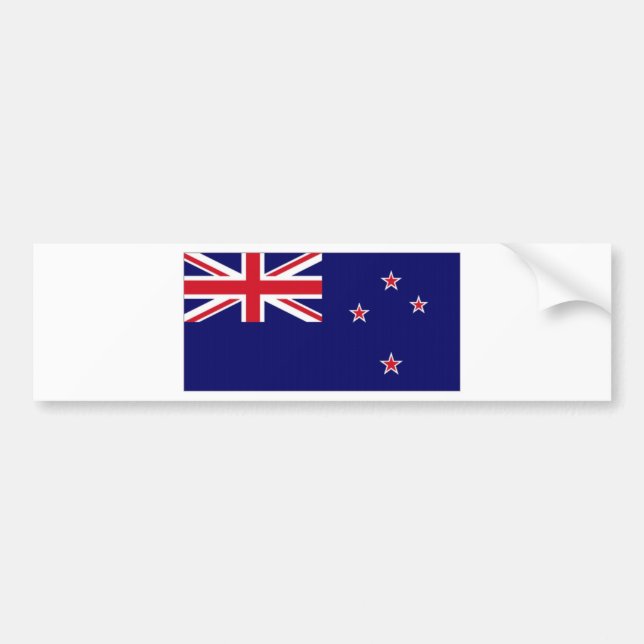 New Zealand National Flag Bumper Sticker (Front)