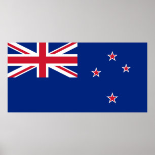 New Zealand National Flag, Kiwis, Oceania Poster
