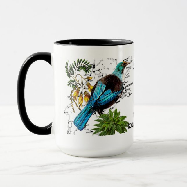 New Zealand Native Bird Coffee Mug (Left)