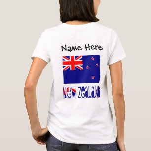 New Zealand New Zealander Flag Personalised Women T-Shirt