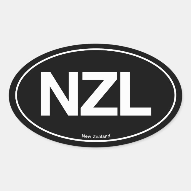 New Zealand Oval Oval Sticker (Front)