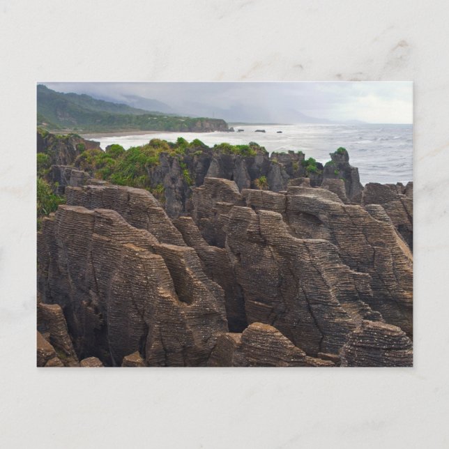 New Zealand: Pancake Rocks Postcard (Front)