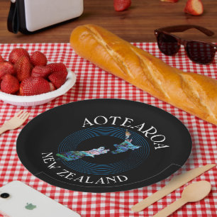 NEW ZEALAND PAUA KIWI PAPER PLATE