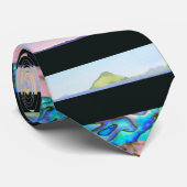 NEW ZEALAND PAUA LANDSCAPES TIE (Rolled)
