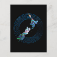 NEW ZEALAND PAUA MAP