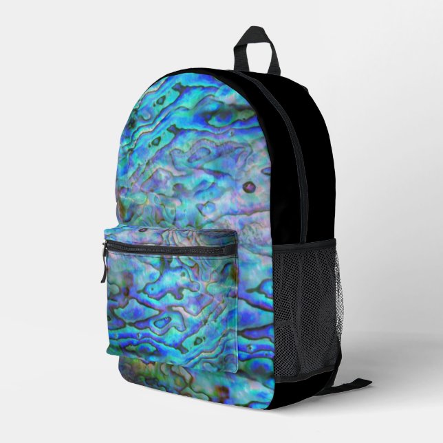 NEW ZEALAND PAUA SHELL PRINTED BACKPACK (Back Corner Right)