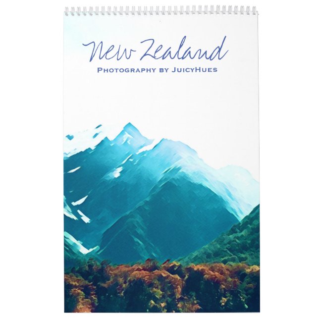 New Zealand photography beautiful scenery Calendar (Cover)