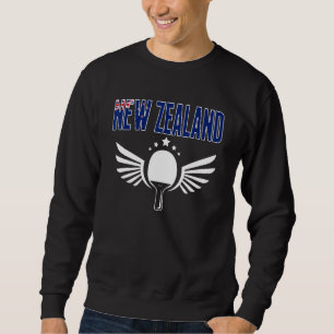 New Zealand Ping Pong   Kiwi Table Tennis Supporte Sweatshirt